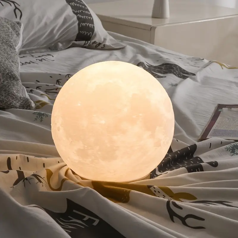 1pc galaxy ball moon lamp moonlight globe luna night light with stand remote touch control night light bedroom decor 8cm 3 14inch details 3