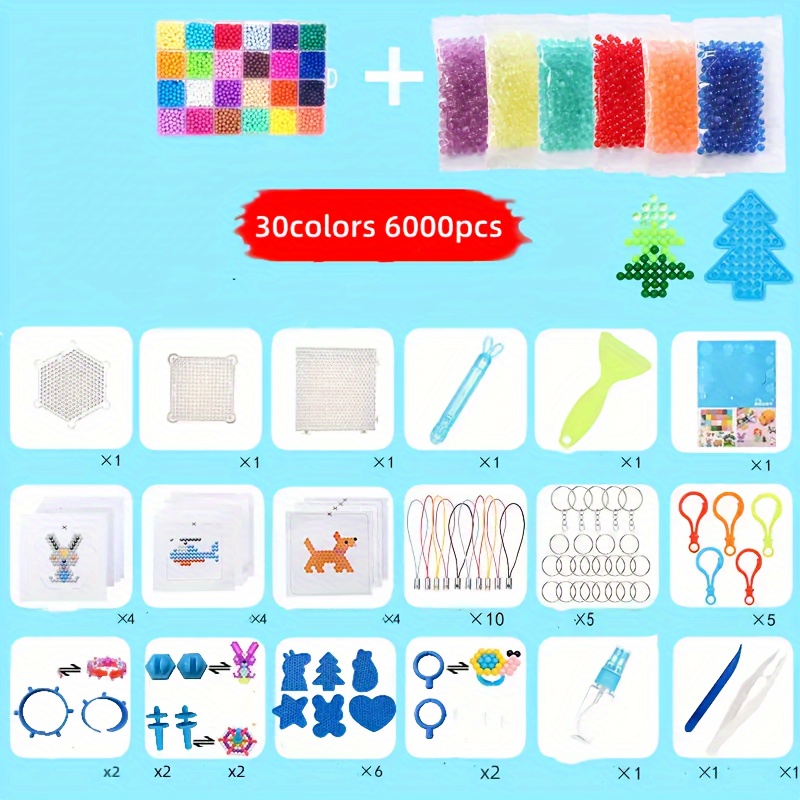 Water Fuse Beads Kit Multicolor Creative Beads Toy DIY Puzzle