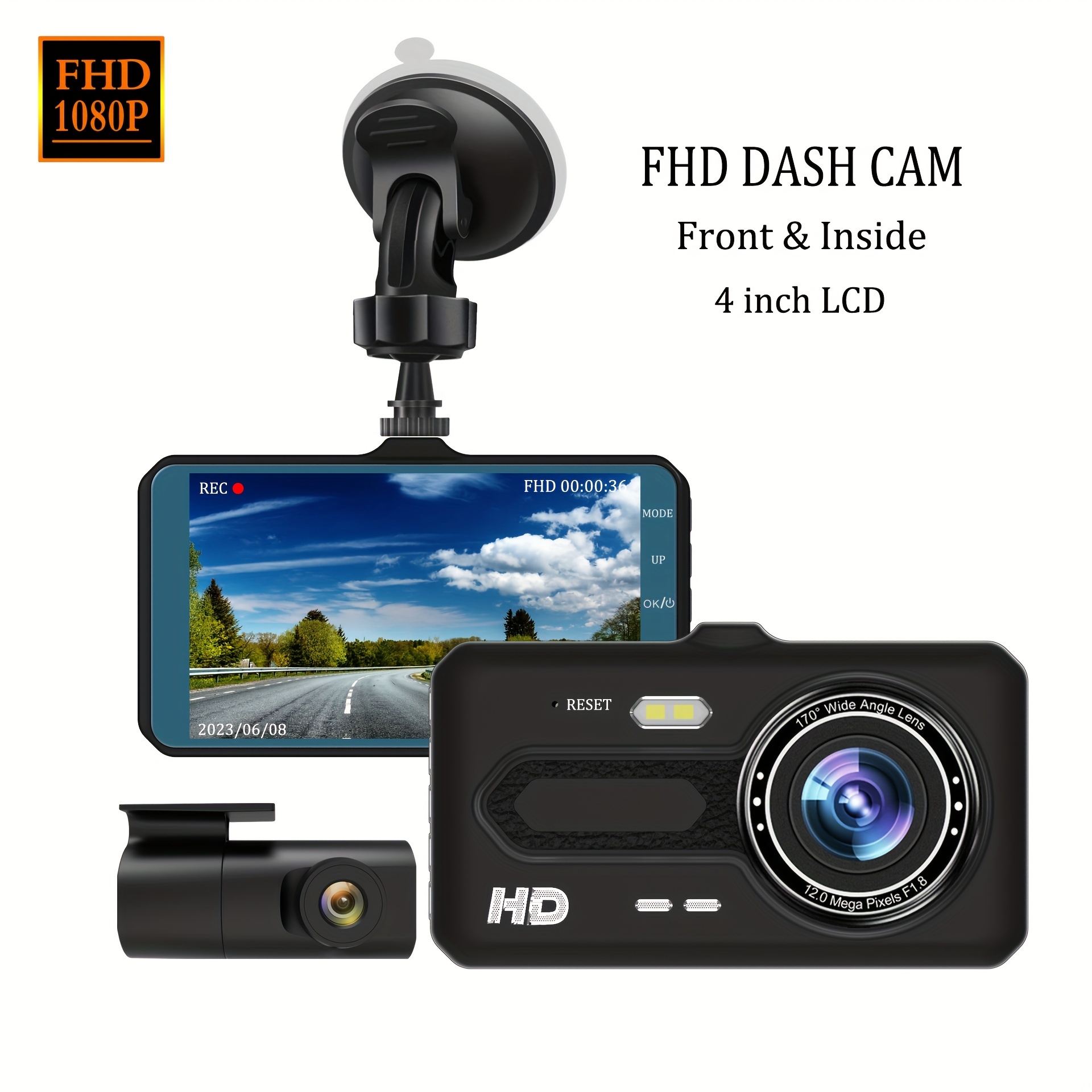 Dash Cam Front Inside Dash Camera Cars 1080p Fhd Dvr Car - Temu