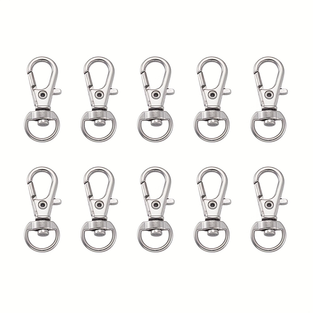 100pcs Alloy Swivel Lobster Claw Clasps, Swivel Clasps Lanyard Snap Hook,  For Lanyard Key Rings Crafting Small Business Supplies