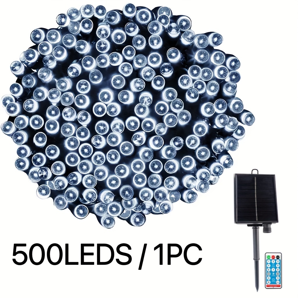 1 Set 8 Modos Luces Cadena Solares Luces Cadena Led Temu Spain