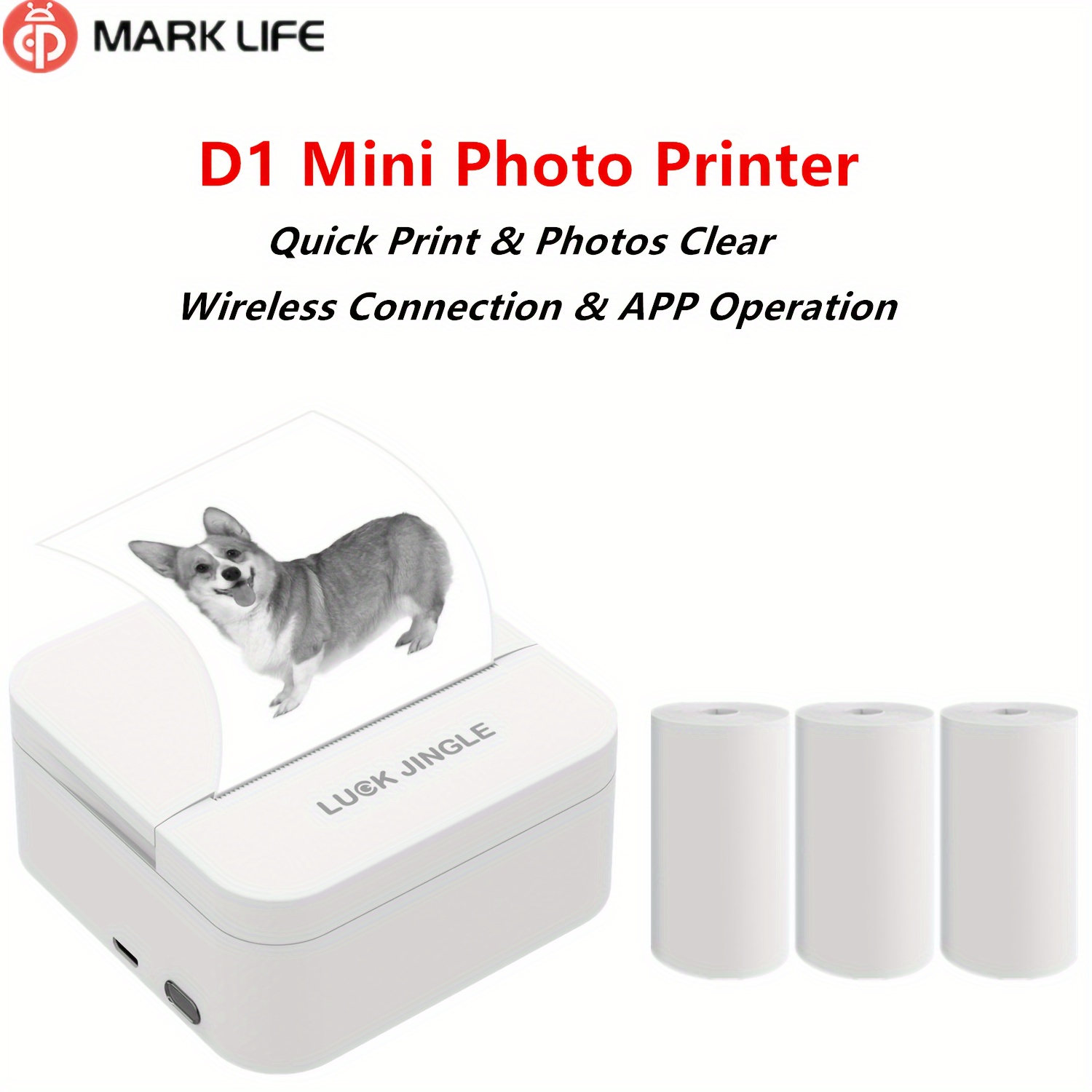 Marklife D1 Smart Mini Multi function Photo Printer With - Temu