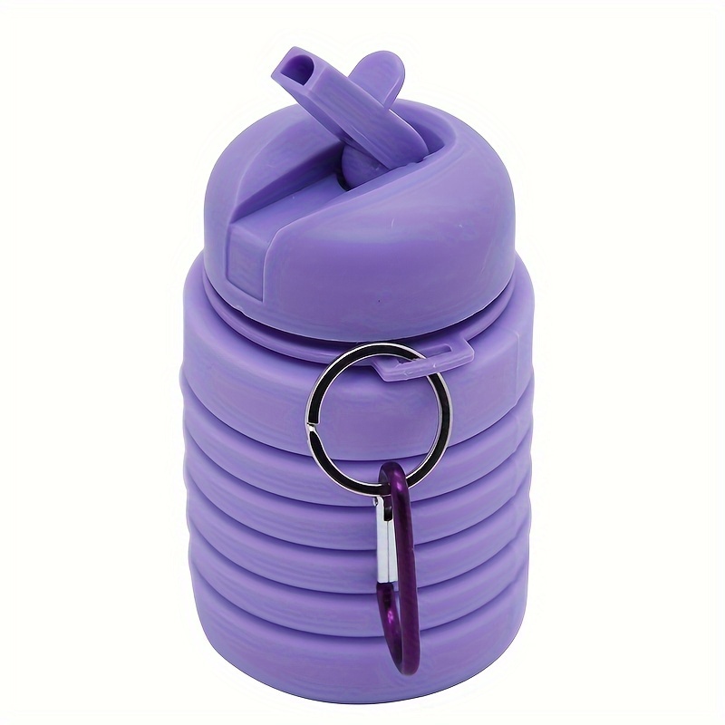 Collapsible Purple Water Bottle