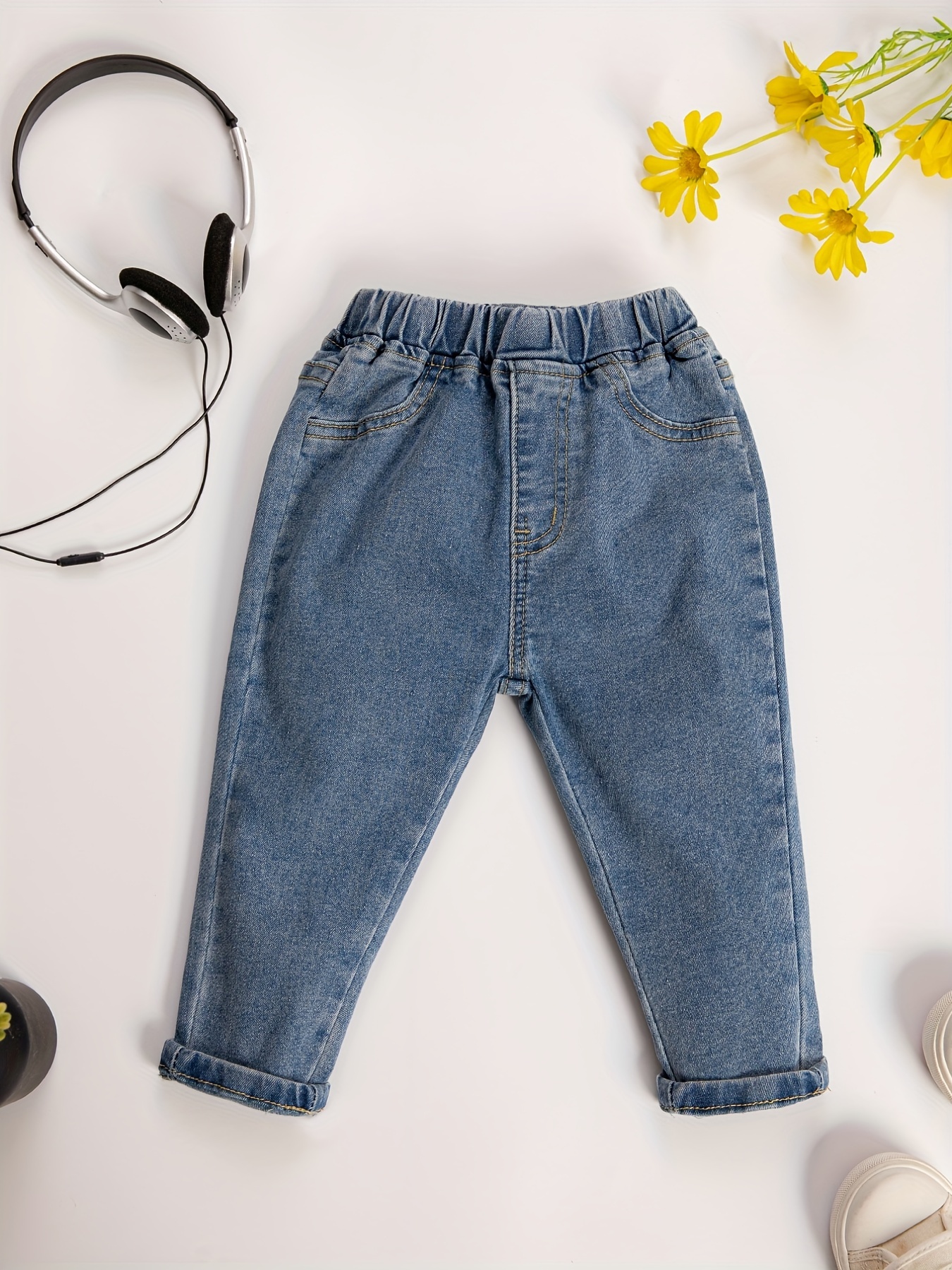 Japanese Kawaii Girls Floral Denim Jumpsuits Pants Jeans Loose Students  Rompers