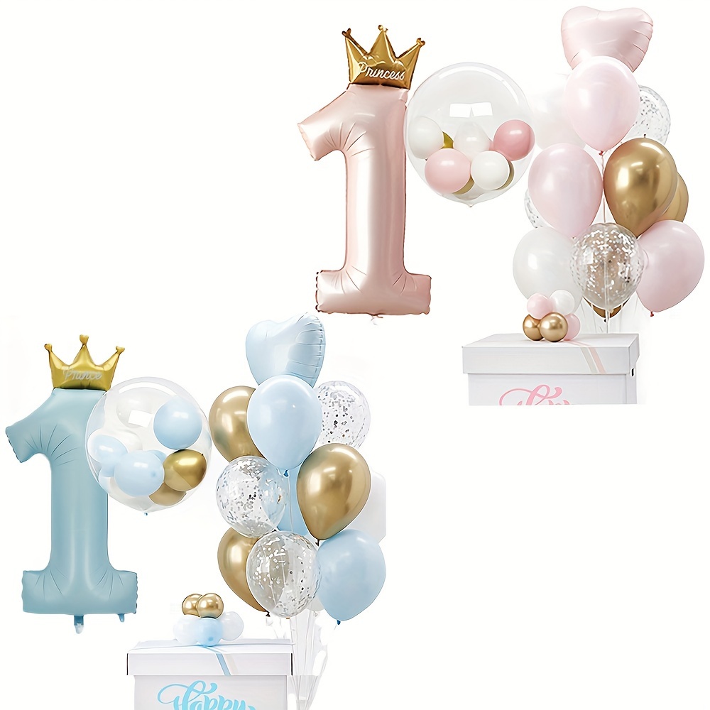 Decoración cumpleaños 1 año niño, decoración 1er cumpleaños, globo