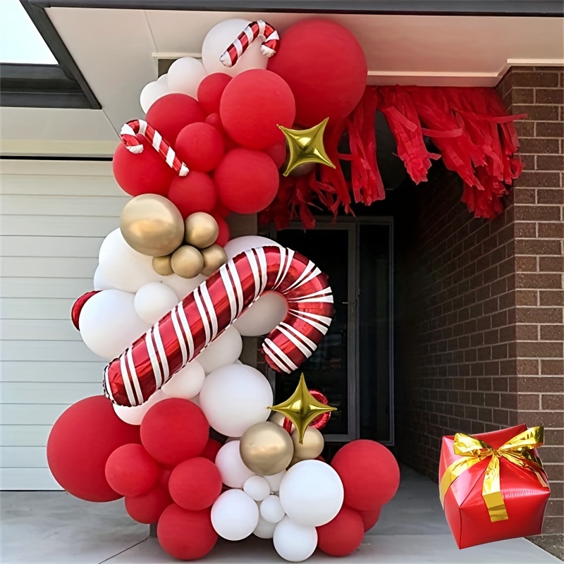 Ballon Foil Géant Père Noël & Bonhomme De Neige - Décoration Noël 155x83 Cm - Gonflage Air Facile, Auto-scellant - Pour Intérieur/Extérieur Fête Famille