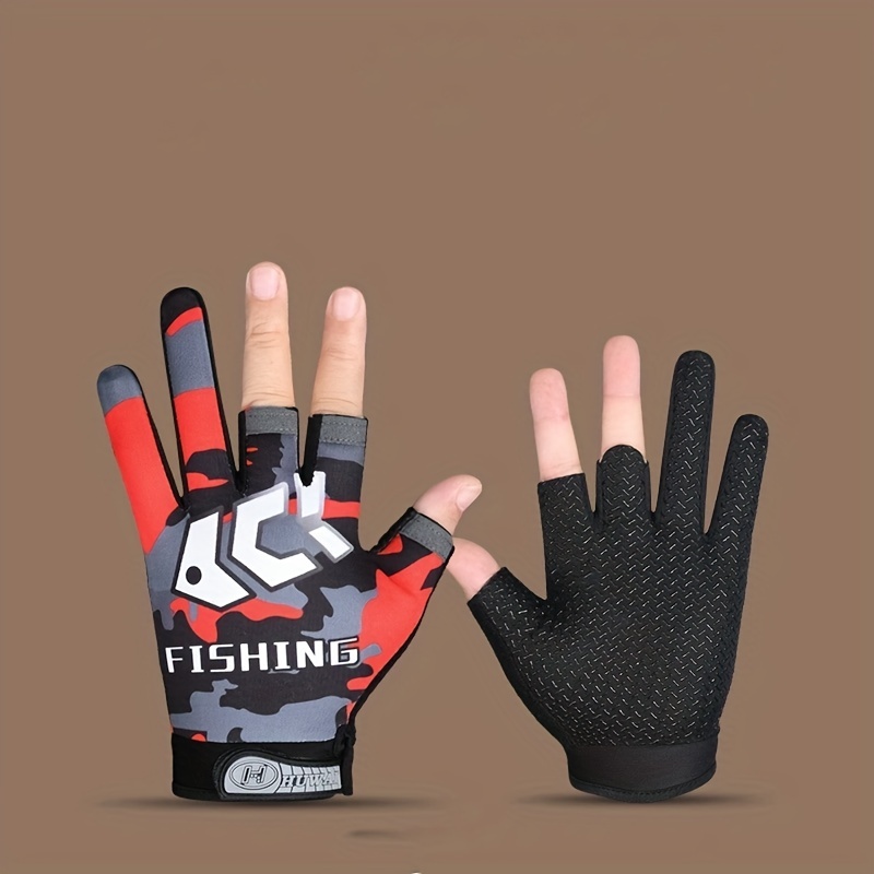 4 Colors Leaked Three finger Fishing Gloves Men Non slip - Temu