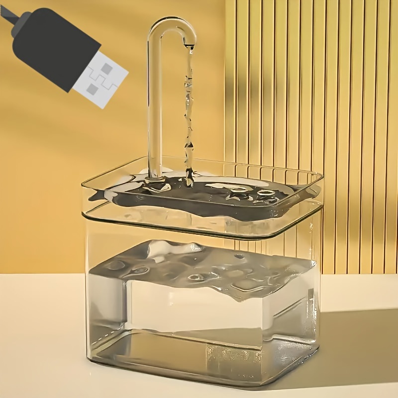 

Fontaine À Eau Pour Chat De 1,5 L, Alimentée Par USB, Distributeur D'eau Pour Animaux De Compagnie Avec Filtre Et Robinet