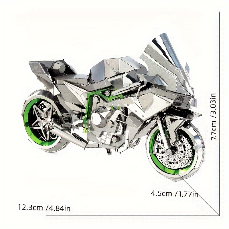 3D Assembled Motorcycle Toy DIY Metal Puzzle Model Gift