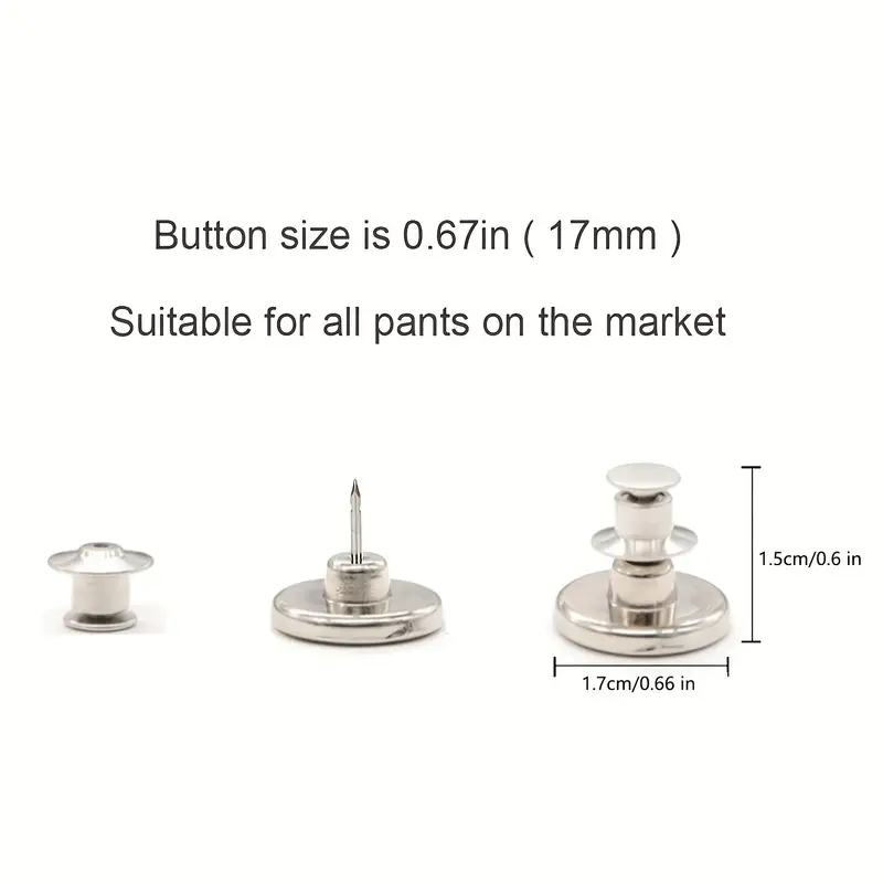4 paires d'épingles à boutons pour jeans sans couture ni - Temu Switzerland