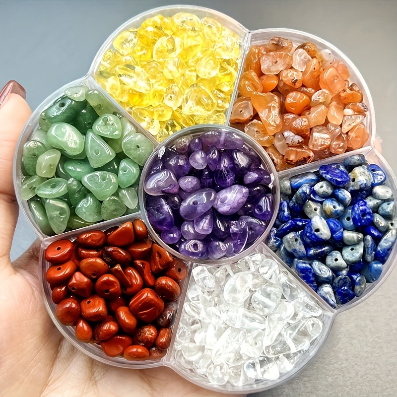 Natural Stone Beads For Bracelets Beads Acessories Crystal Natural Stone  Irregular Gravel Glass Bead DIY Set For Jewelry Making