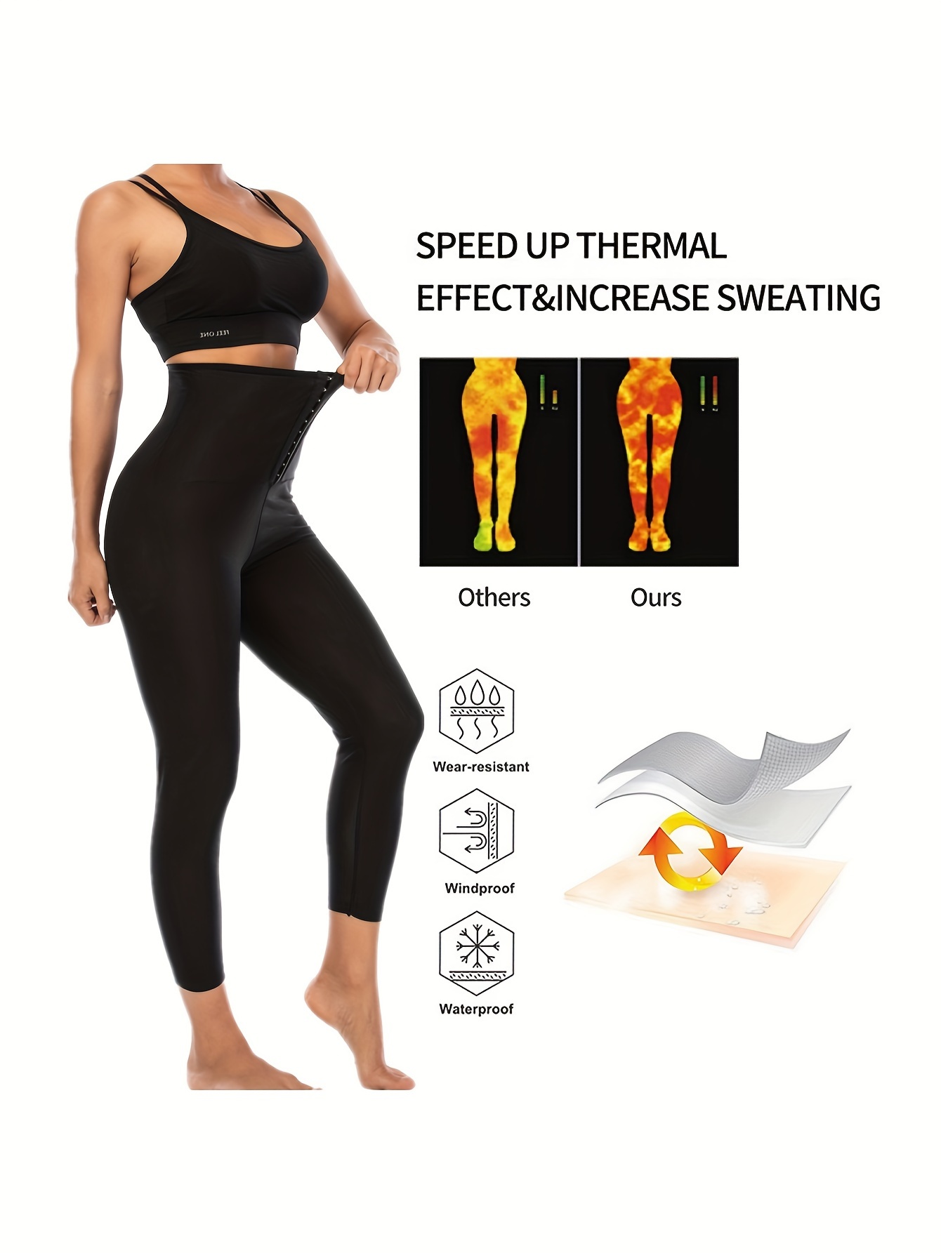 Solid Color High Waist Tummy Control Fitness Sweatpants - Temu