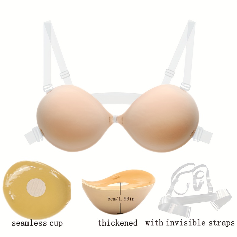 2pcs 10cm Silicone Invisible Bra Inserts Breast Pads, Prevent