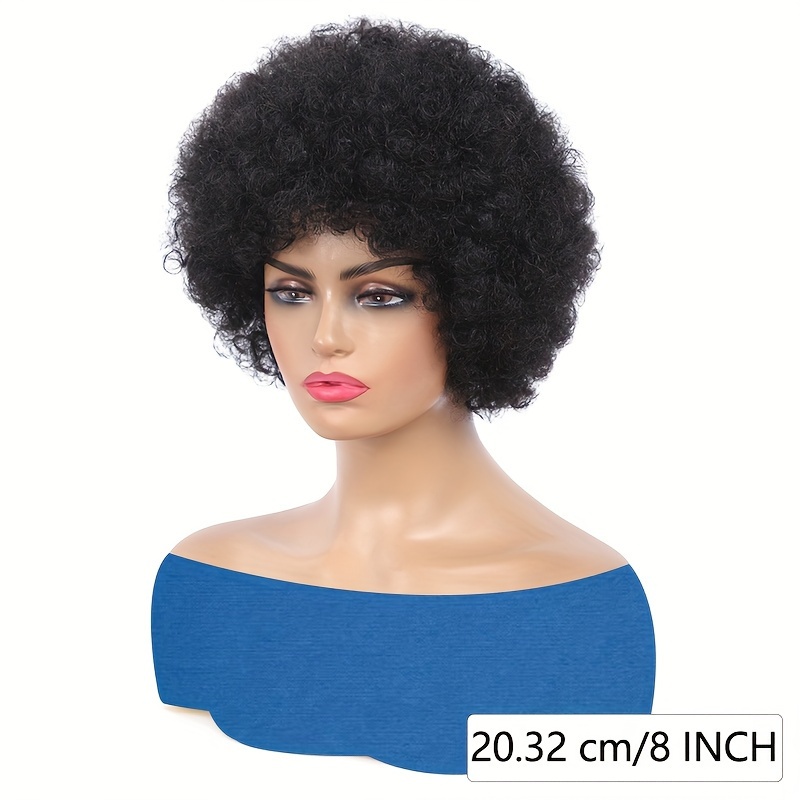 Perruque - Afro Disco - Adulte - Noir - Cheveux courts et frisés