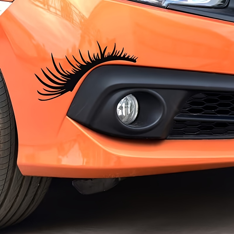 Schwarz Stereoskopische Auto Wimpern Scheinwerfer Wimpern Zubehör Auto  Licht Wimpern Aufkleber Decal Auto 3D Aufkleber