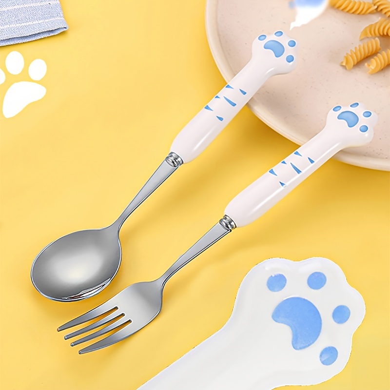 Baby Lunch Box With Cutlery Set And Straw Cute Cat Claw - Temu