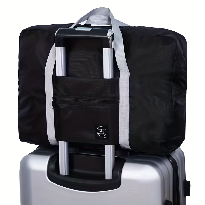 Large Capacity Folding Travel Bag with Luggage Sleeve for Women