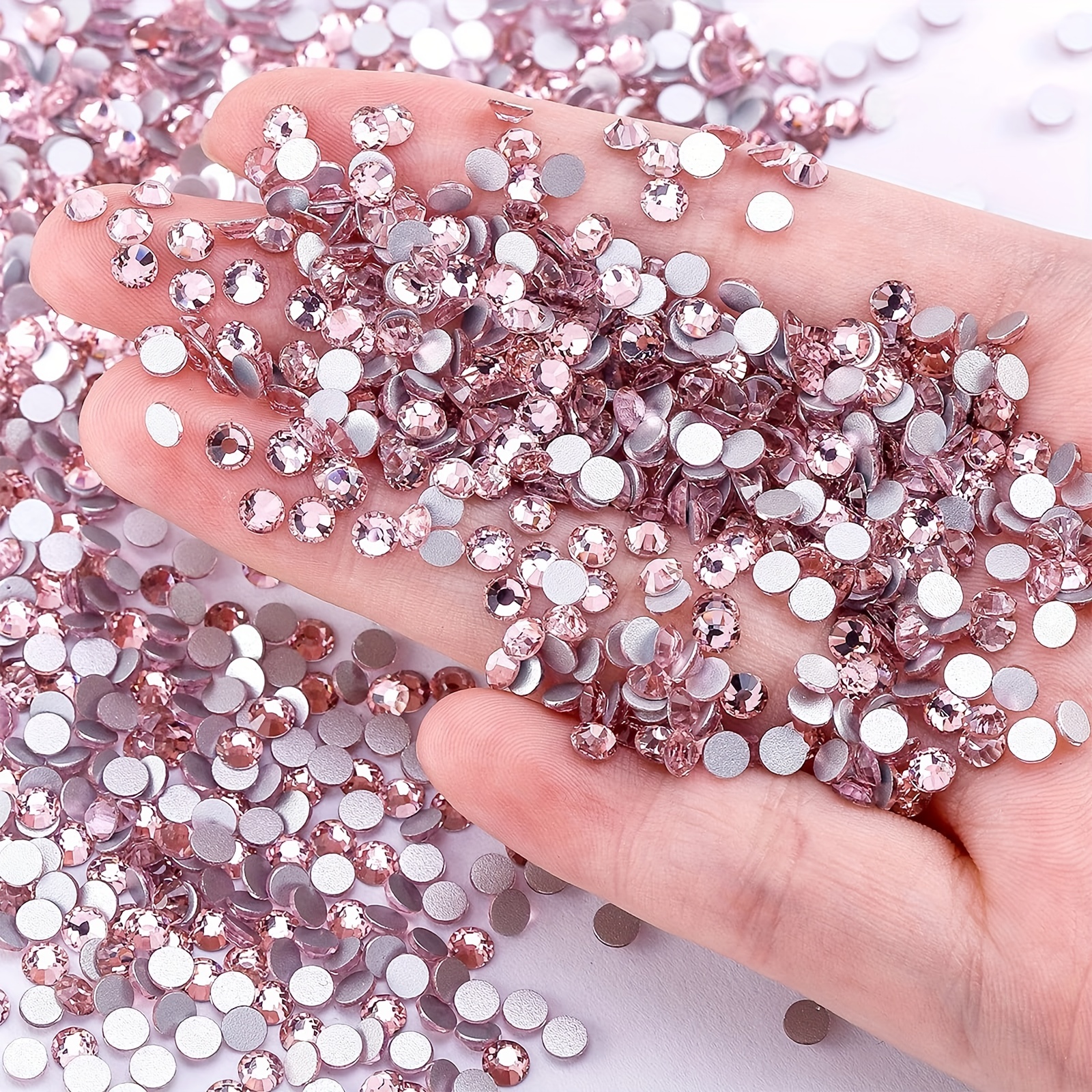 Flat Back Rhinestone Round Crystal Nail Stones In 5 - Temu