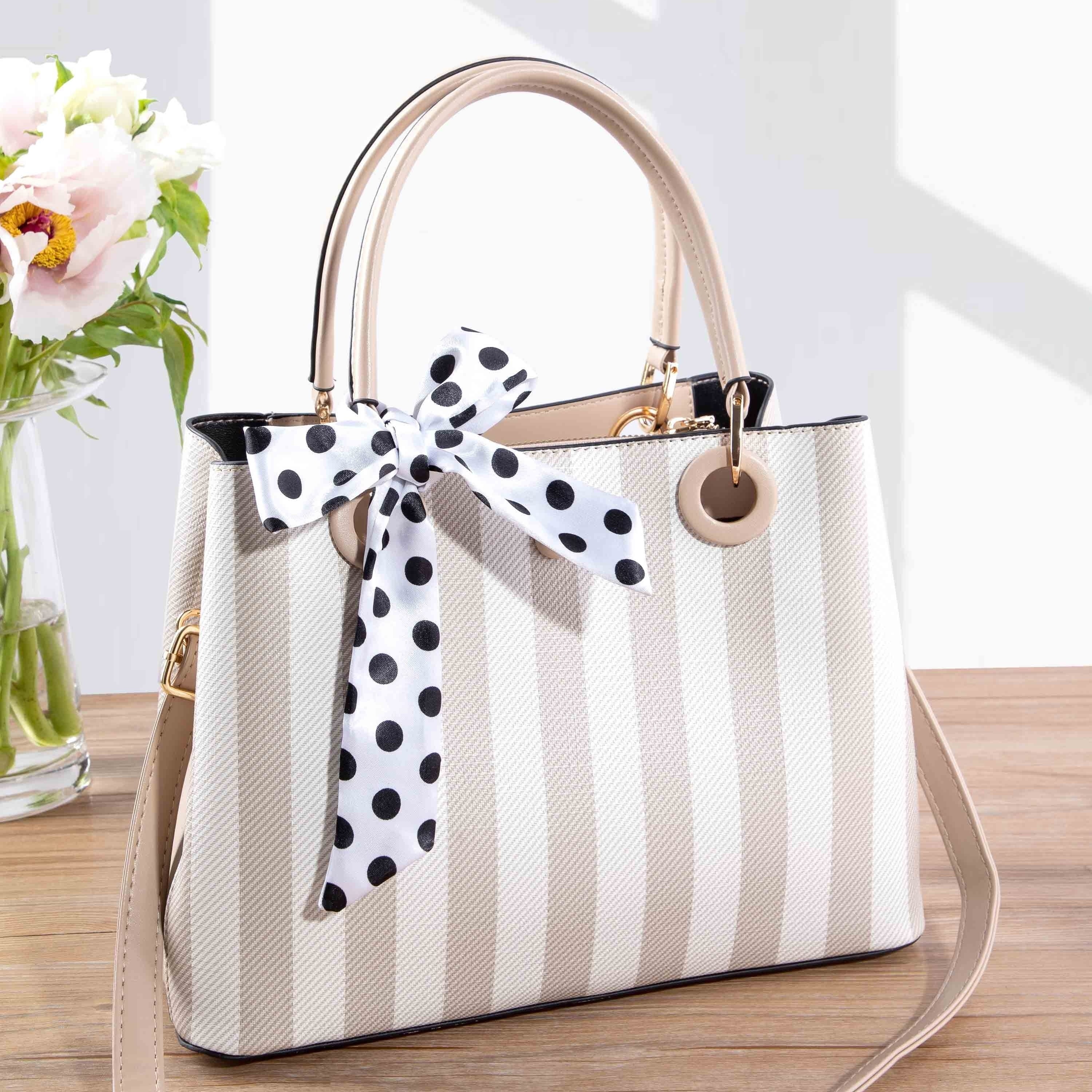 Mini Square Bag Geometric Pattern Twilly Scarf Decor Top Handle Flap PU  Fashionable Portable leather bag Holiday For Women Trendy