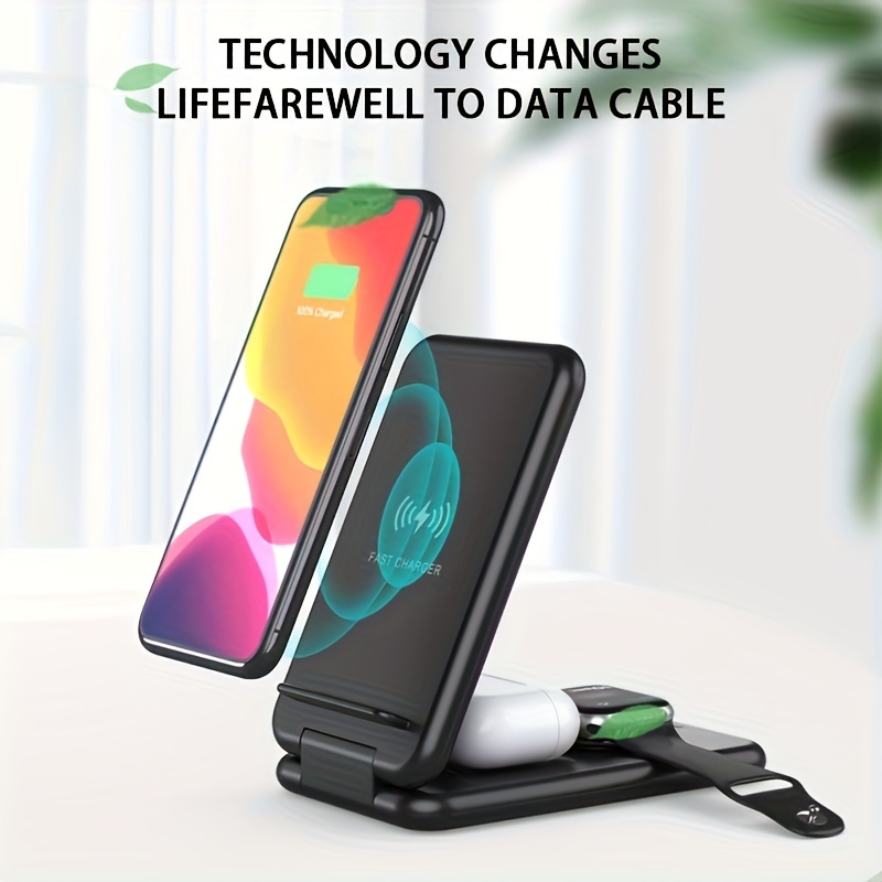 Bamboo Mobile Phone Holder and Wireless Charger