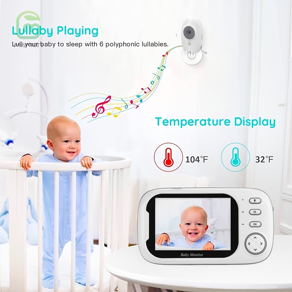 Monitor de bebé de 2,4 Pulgadas con Cámara, Juego de Monitor de bebé de  Video Intercomunicador de 2 Vías con Batería de Larga Duración, Visión  Nocturna Automática para bebé : : Bebé