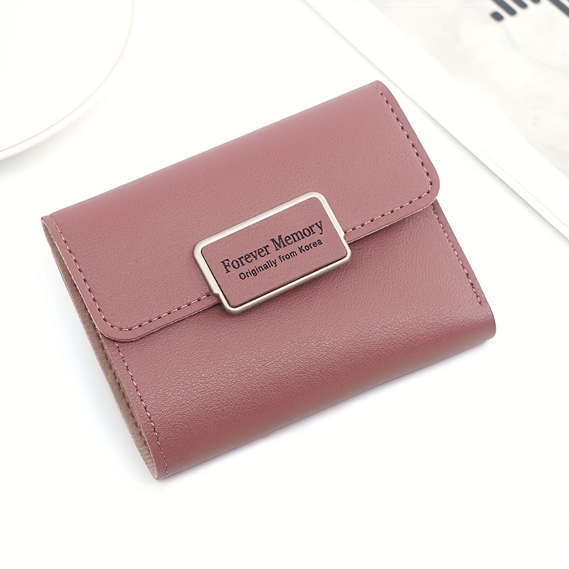Women's Long Wallet Fashion Tri-Fold Flap Korean Version Small Credit Card  Holder