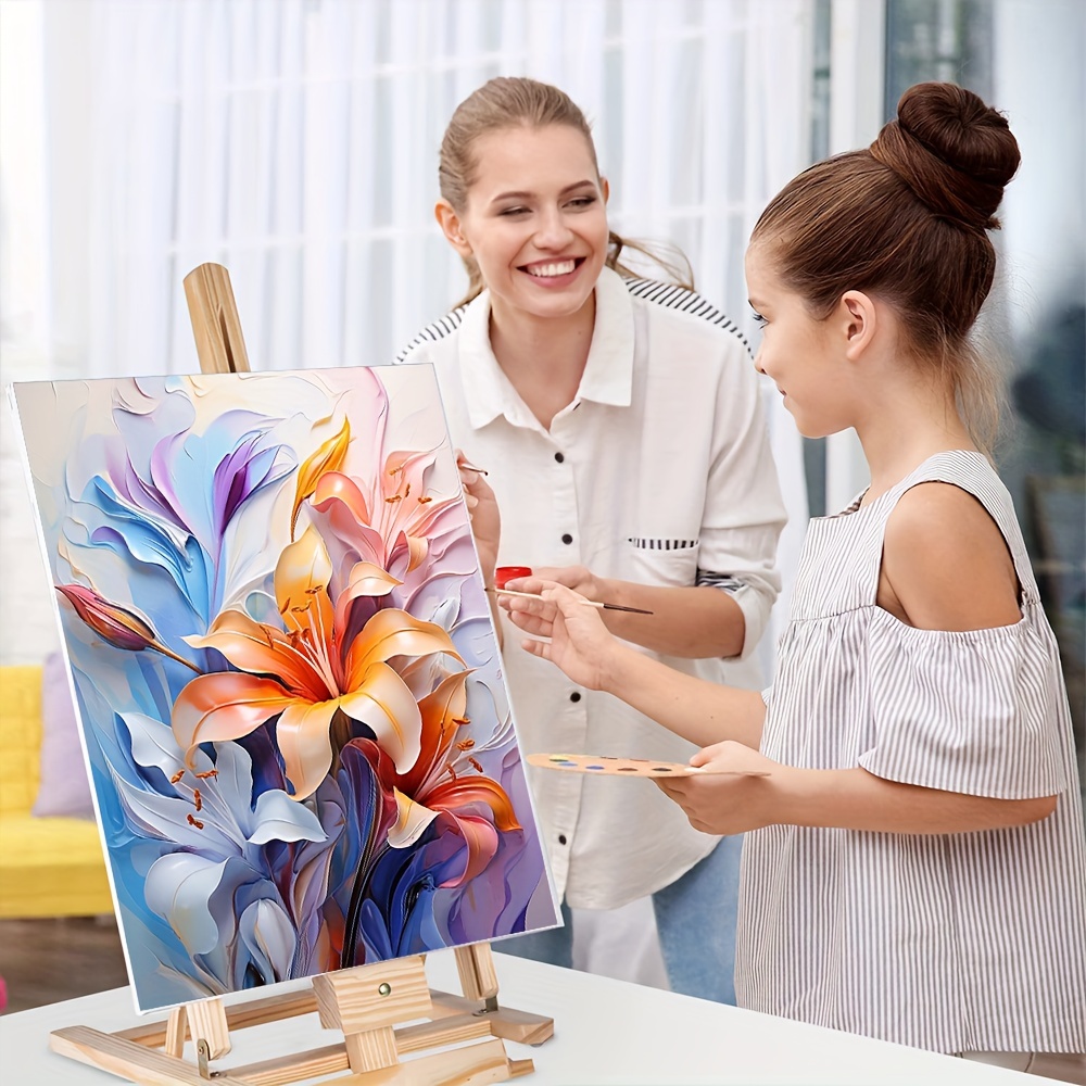 Large Paint By Numbers For Adults Beginners Diy Flower Gift - Temu