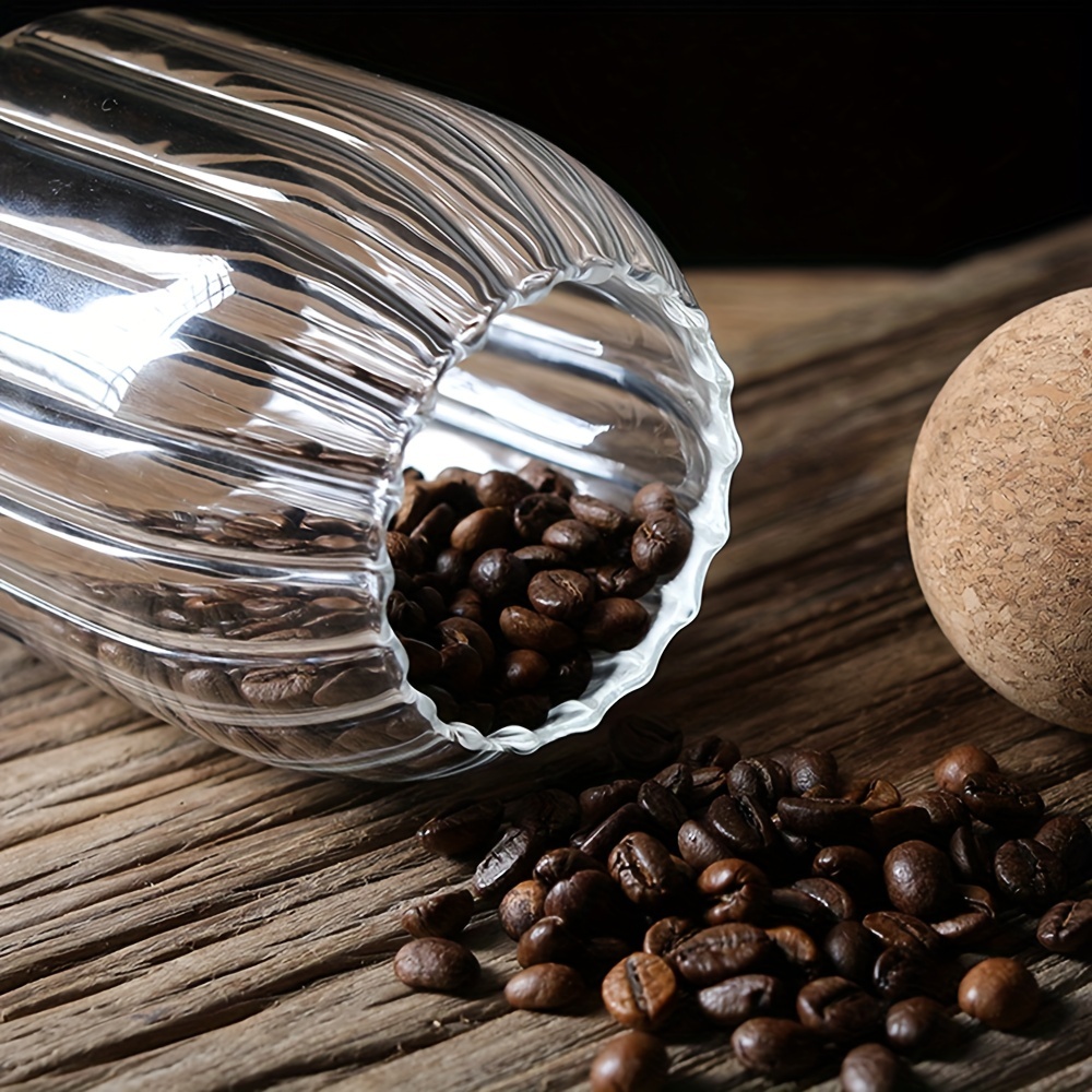 Cork Lid Tea Coffee Sugar Glass Jar Canister, Kitchen Pantry Organisation