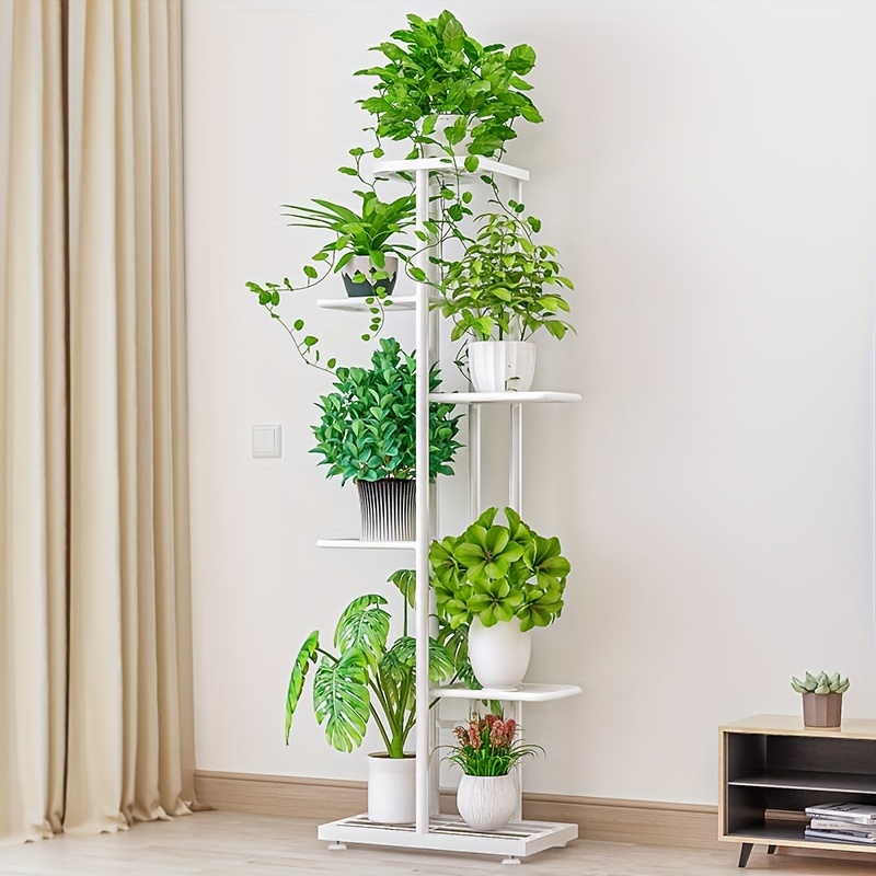 2 PCS Metal Plant Stand Multiple Flower Pot Holder Shelves Display Garden  Indoor