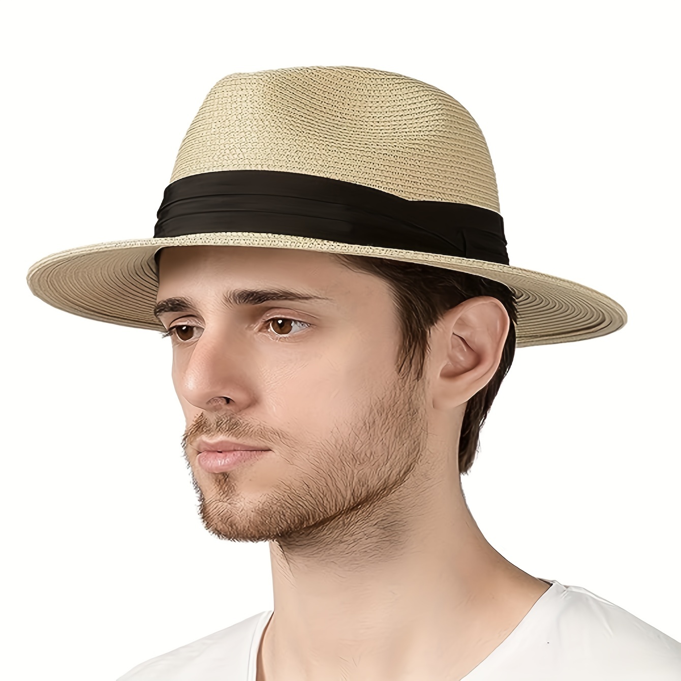 Elegant Foldable Beach Sun Hat - Temu