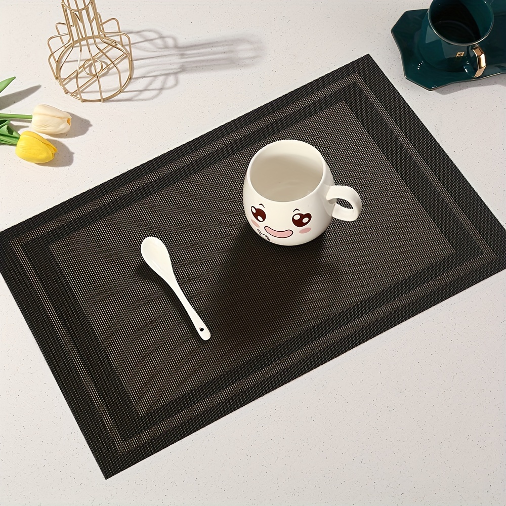 1 Unidad, Mantel Individual, Posavasos De Color Sólido Con Aislamiento  Térmico, Mantel Decorativo De Encaje Monocromático, Protector De Mesa Para  Café, Posavasos Para Platos Y Cuencos, Decoración Del Hogar