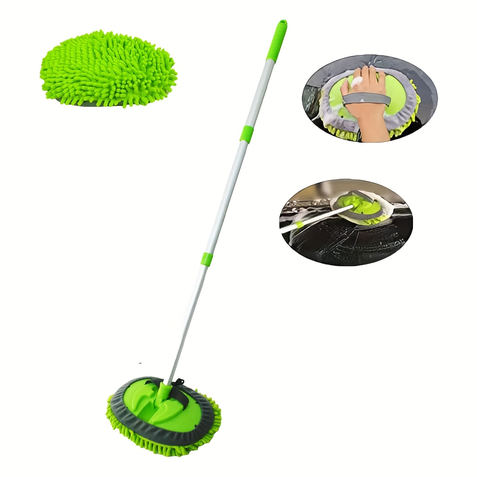 Ultimate Car Cleaning Kit: Microfiber Brush Mop Mitt Sponge - Temu