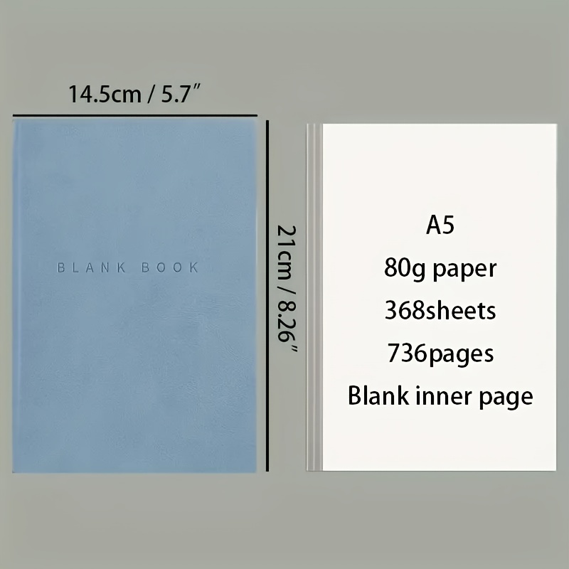 A5 Blank Kraft Paper Notebook B5 Ultra Thick Sketching Book - Temu