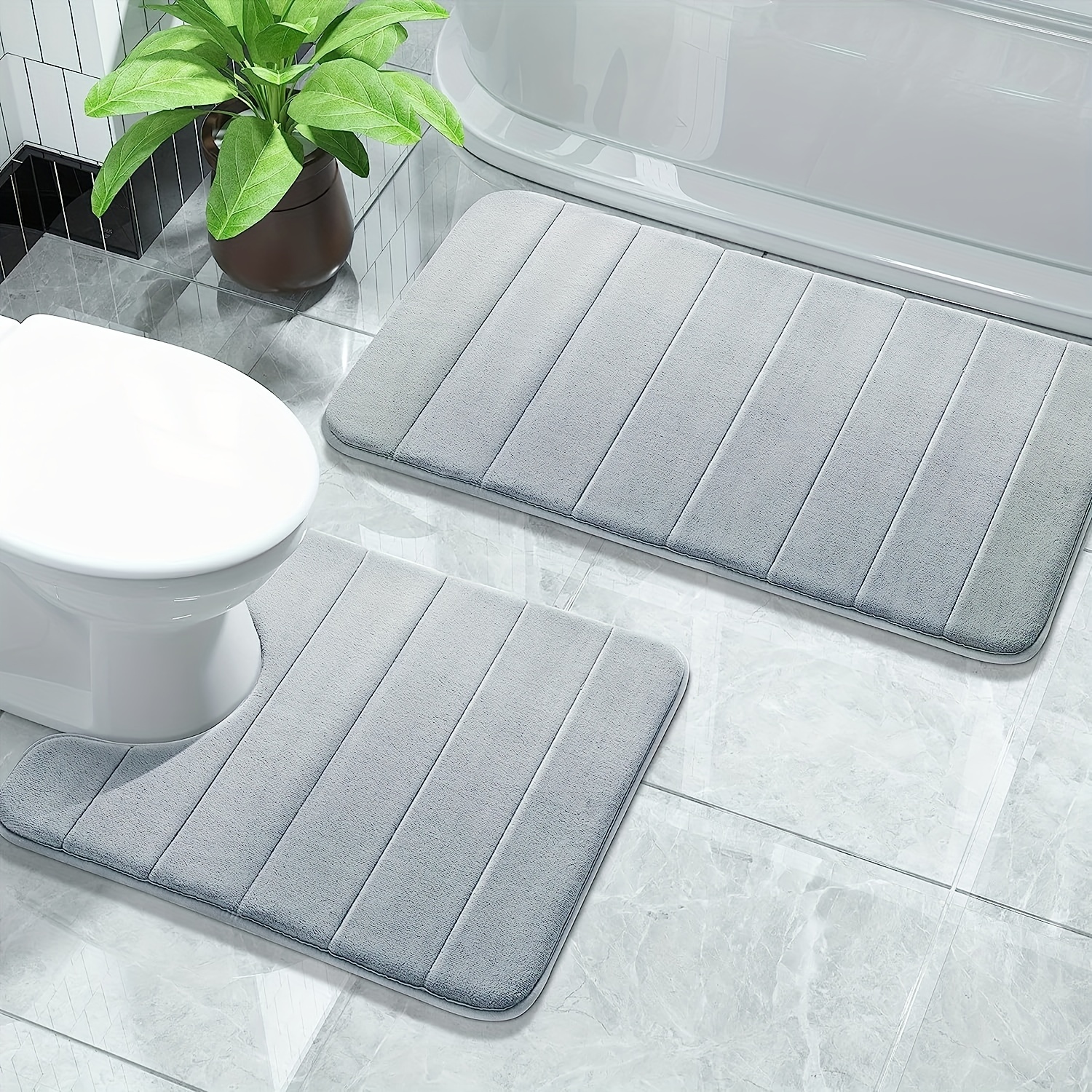Bathroom Mat Cushioned Toilet Mat Non slip Standing Table - Temu