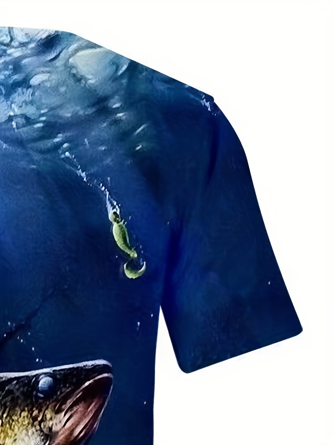 Plus Size Men's 3d Fish Graphic Print Crew Neck Short Sleeve - Temu New  Zealand