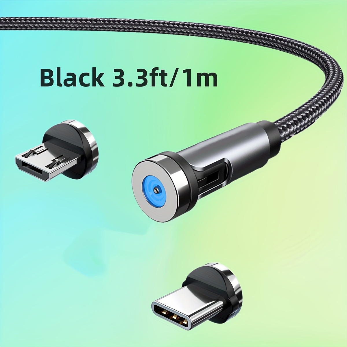 

2 Kinds Of Interface 540 Degree Rotating Magnetic Suction Charging Cable