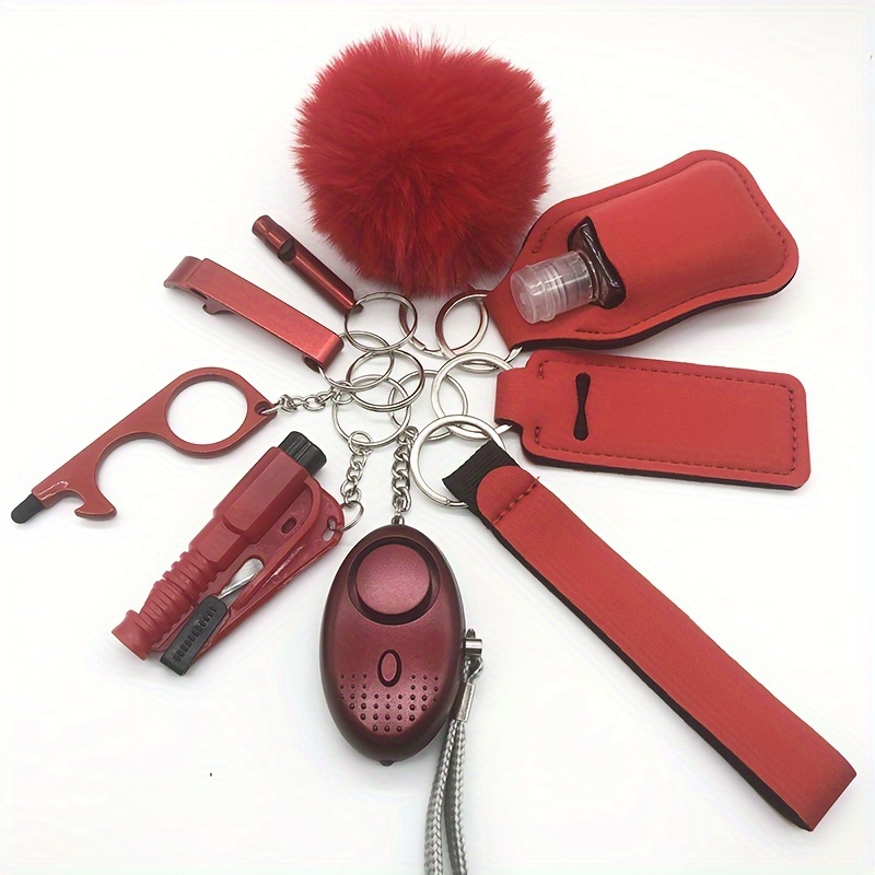 Safety Keychain Full Set Self Defense Security Keychain Set - Temu