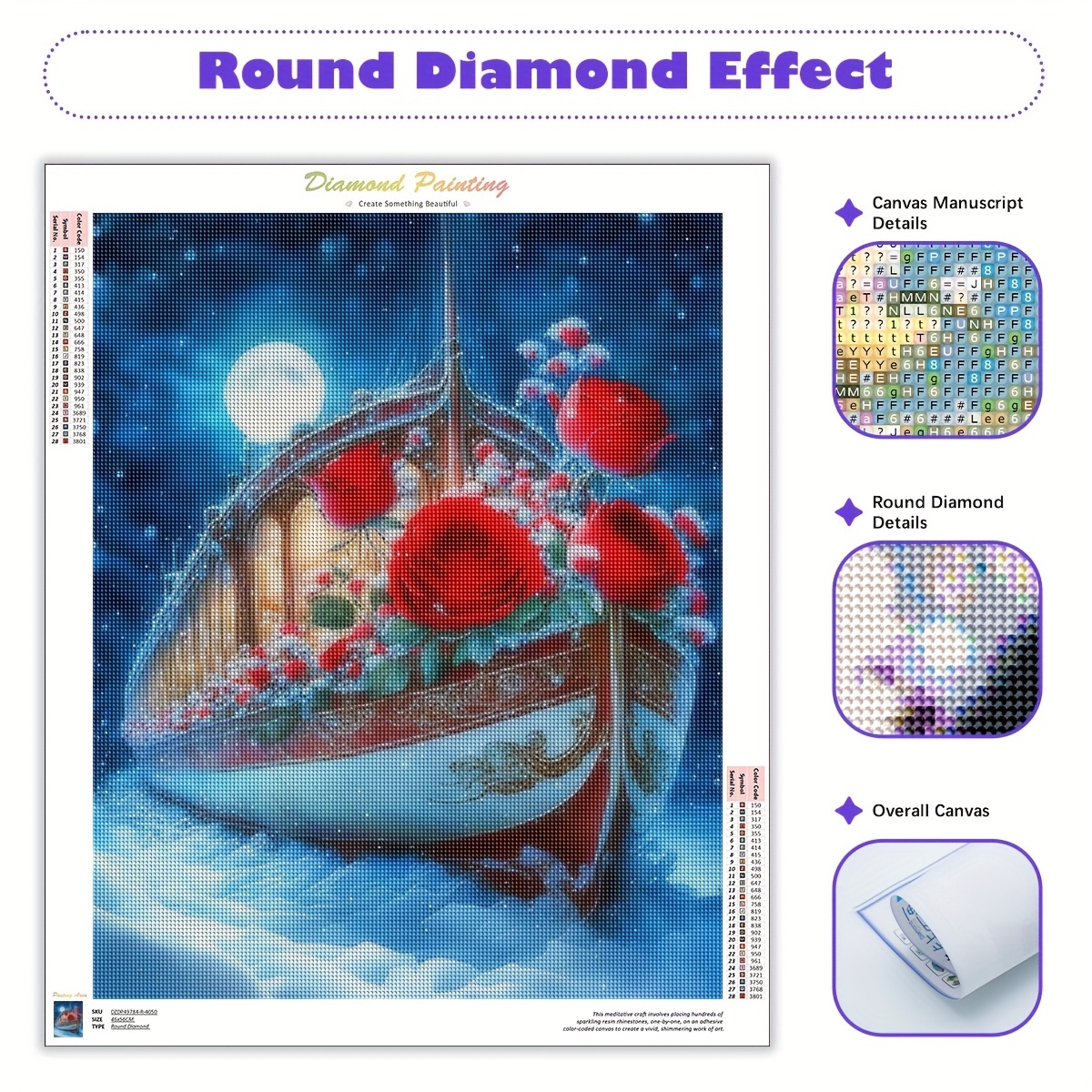 Diamond Painting Paisaje de flores,Cuadros Diamantes 5D,Pintura