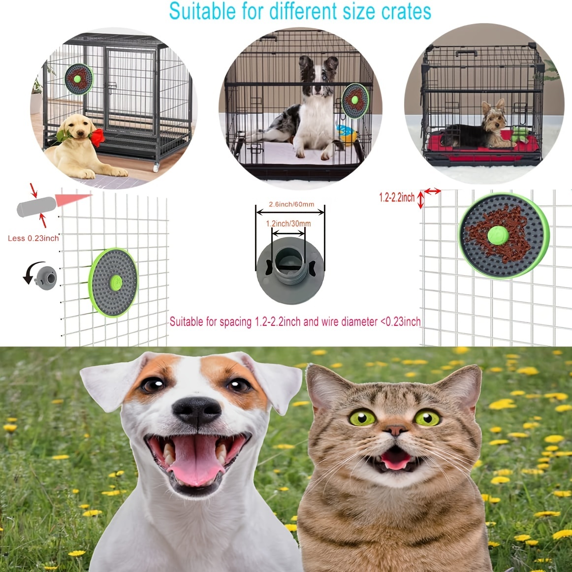Train Your Puppy or Cat with this Crate Lick Plate - Slow Feeder & Pet Food  Mat!