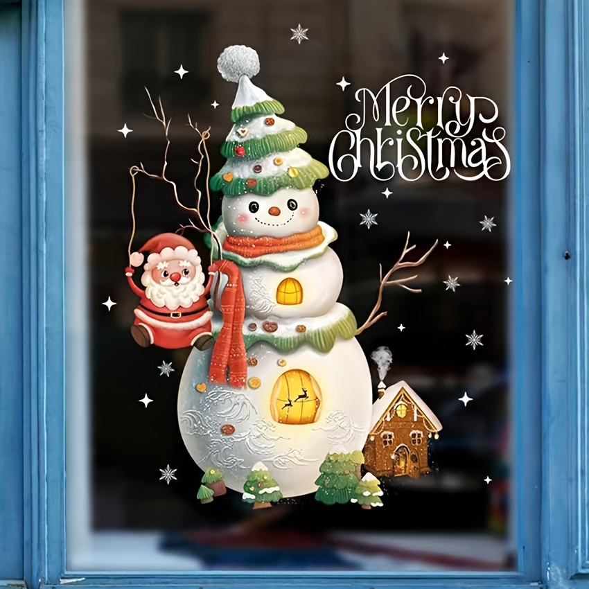 Sticker De Fenêtre De Noël, Décoration Pour La Maison Avec Des Vœux 'joyeux  Noël 2023' Et 'bonne Année 2024', Autocollant Mural, Décoration De Chambre  D'enfants, Mode en ligne