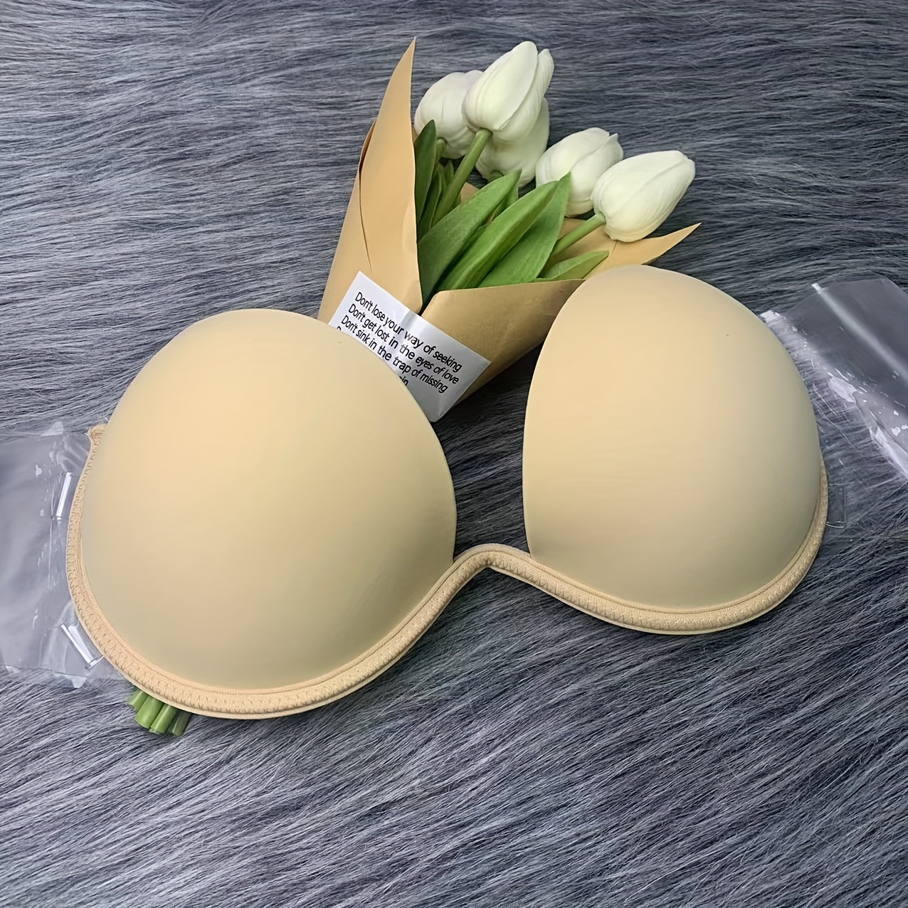 QunButy Lingerie For Women Women Invisible Strapless Breast Lift Breast  Lifting Silicone Bra 