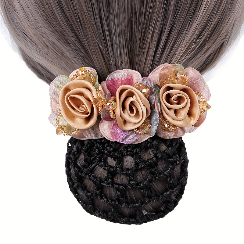 Accessori per chignon, Accessorio avvolgi chignon capelli con fiore