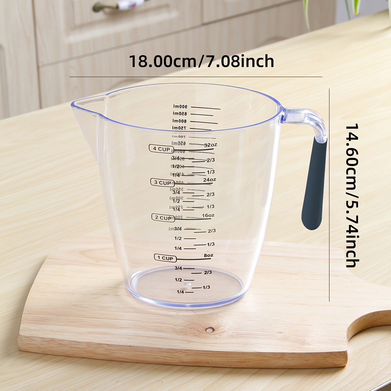 Measuring Cup, Glass Liquid Measuring Cups With Handle, Kitchen