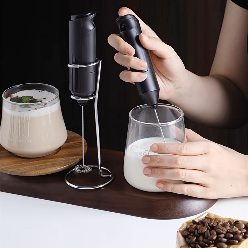 New 3 Modes Wireless Electric Milk Frother Rechargeable Portable Coffee  Milk Frothing Wand Handheld Cappuccino Frother With Hook - AliExpress