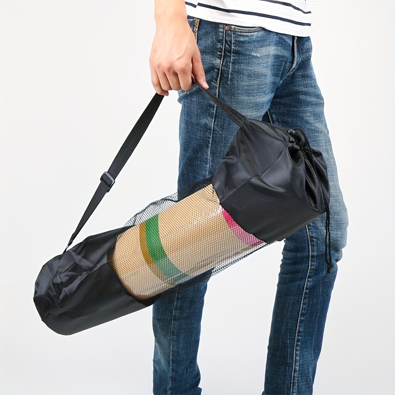 Widened Yoga Mat Storage Bag Oxford Textile Fitness Mesh Bag