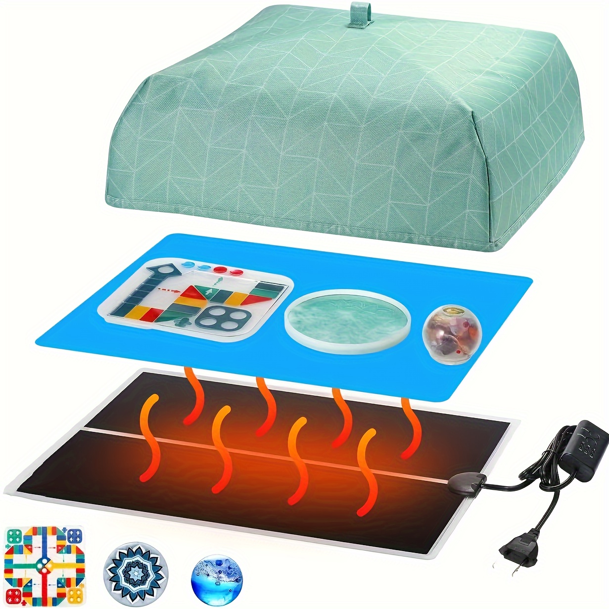 Resin Heating Mat Fast Resin Curing Mat With Timer Cover For Resin Silicone  US Plug - AliExpress