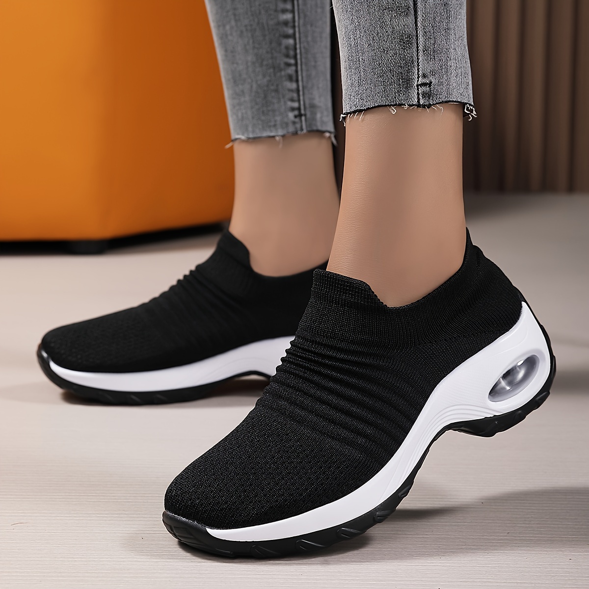 HSMQHJWE Women Slip On Sneaker Sneaker For Women Women'S Lace Up Soft Sole  Comfortable Shoes Outdoor Mesh Shoes Runing Fashion Sports Breathable