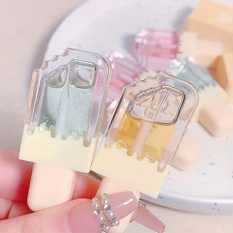 Fruit Popsicle Lip Oil Hydrating Transparent Lip Care Lip Balm Glitter