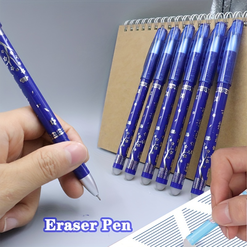 Purple Tulip Erasable Gel Pens Kawaii Gel Pens With Erasers - Temu