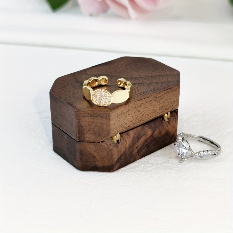 Wooden Ring Box for Two Rings